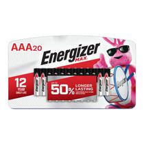 Bateria Energizer MAX AAA alcalina de 1,5 V (pacote com 20)