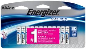 Bateria Energizer Ultimate Lithium AAA Pacote com 12 Unidades Bateria Energizer Ultimate Lithium AAA Pacote com 12 Unidades