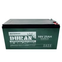 Bateria Estacionária Duran 25ah 16v VRLA AGM Bike Elétrica Carro Arrancada