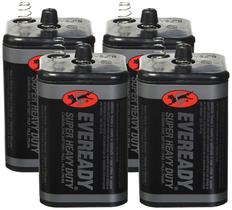 Bateria Eveready 6V Super Heavy Duty, pacote com 4 Bateria Eveready 6V Super Heavy Duty, pacote com 4
