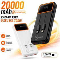 Bateria Externa 20000 mAh 33W Power Bank Carregador Portátil USBC Lightning Turbo Universal Display Led Bateria Externa 20000 mAh 33W Power Bank Carregador Portátil USBC Lightning Turbo Universal Display Led