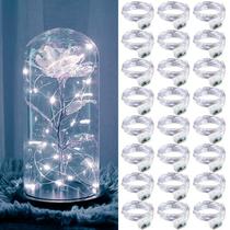 Bateria Fairy Lights ZGWJ de 7 pés e 20 LED Silver Wire 3 modos