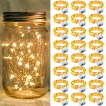 Bateria Fairy String Lights chzk 7 pés 20 LED à prova d'água amarela
