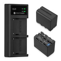 Bateria FirstPower NP-F970 8900mAh x2 com carregador USB para Sony