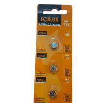 Bateria FoxLux Lithium 1,5 Volts LR41 Cartela 5 Unidades