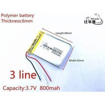 Bateria Gps C/ 3,7v 800mah 6mm X 30mm X 40mm Cr Incluso
