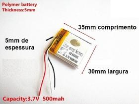 Bateria Gps E Eletronicos 3,7 V 500 Mah Nova 3 Fios 3.7v -