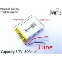 Bateria Gps Foston Fs 463 Dt 800 Mah 3,7v Com 3 Fios