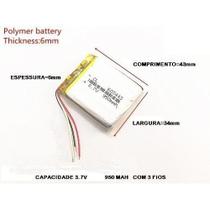 Bateria Gps Tv 5 Polegada 3 Fios 6mmx34mmx43mm 950mah.