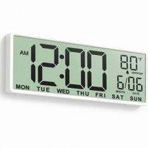 Bateria grande de relógio de parede digital LCD Clock JALL de 14,5"