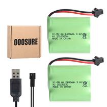Bateria HJ 3,6 V 2400 mAh Ni-MH 2 unidades com cabo USB