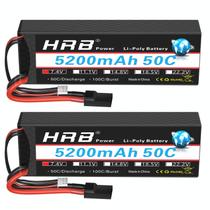 Bateria HRB POWER 7,4 V 5200 mAh 50C Hardcase - Kit com 2