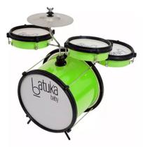 Bateria Infantil Acústica- Batuka Baby - Cor Verde Citrico - Luen