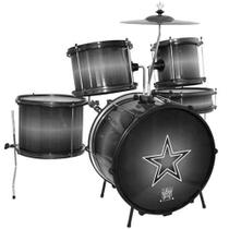 Bateria Infantil Acústica Star Kids Preta Luen