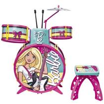 Bateria Infantil Barbie Fabulosa Instrumentos Musicais - Fun