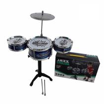Bateria infantil com 3 tambores e disco musical instrumento completo - GIMP