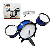 Bateria Infantil Instrumento Musical de Brinquedo 3 Tambores