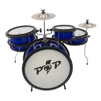 Bateria Infantil Luen Pop 5 Peças Completa Azul Musicalidade e Diversão para Crianças Bateria Infantil Luen Pop 5 Peças Completa Azul Musicalidade e Diversão para Crianças