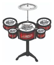 Bateria Infantil Musical Art Brink Azul Mini 8 Peças
