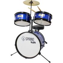 Bateria Infantil Musical Spring Kids Spk15-Az Azul Bateria Infantil Musical Spring Kids Spk15-Az Azul