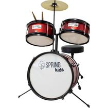 Bateria Infantil Musical Spring Kids Spk15-Vm Vermelha Bateria Infantil Musical Spring Kids Spk15-Vm Vermelha