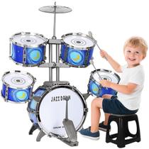 Bateria Infantil MusicForset para Crianças Pequenas com Banco Bateria Infantil MusicForset para Crianças Pequenas com Banco