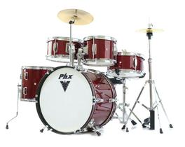 Bateria infantil phx 16" vinho ds-516c rd