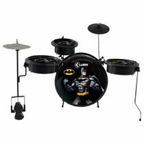 Bateria Infantil Preto Fosco Batman Heroes - Luen - Design Inspirado Para Crianças de 3 a 7 Anos