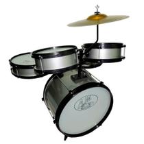 Bateria Infantil Profissional 2 Tons Completa C/ Banquinho - Rock Baby