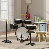 Bateria Infantil Profissional Musical Com Chimbal Mdf 72cm Bateria Infantil Profissional Musical Com Chimbal Mdf 72cm