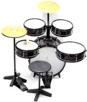 Bateria Infantil Profissional ROCK BABY (AM) - Preta Com Chimbal