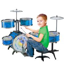Bateria Infantil Rock Baby 6 Tons Chimbal Banqueta Completo - Mila Toys