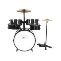 Bateria Infantil Rock Baby AM2 Com Chimbal, Prato e Banco - Preta