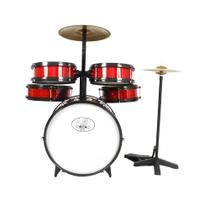 Bateria Infantil Rock Baby AM2 Com Chimbal, Prato e Banco - Vermelho