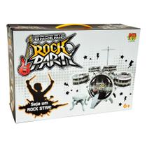 Bateria Infantil Rock Park Com Banquinho Baqueta e Tambor Dm toys