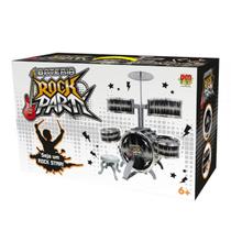 Bateria Infantil Rock Party Preta C/ Banquinho - Dmtoys 6066