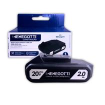 Bateria Intercambiável Menegotti MBI20 20V 2.0Ah ou 4.0Ah Slide Furadeiras Parafusadeiras Esmerilhadeiras Alta Autonomia Profissional