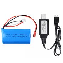 Bateria Itexkun 7,4 V 1500 mAh 15C com conector JST e carregador USB Bateria Itexkun 7,4 V 1500 mAh 15C com conector JST e carregador USB