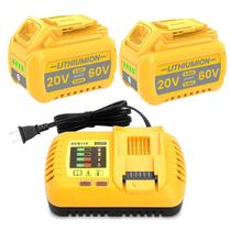 Bateria JUNWOOD DCB609 20V/60V 9.0Ah com carregador DCB118 Dewalt