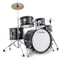 Bateria Juvenil Turbo Junior Preta Bkwood Fosca - Completa P