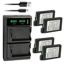 Bateria Kastar PSP 110 Kit com 4 Unidades e Carregador USB Bateria Kastar PSP 110 Kit com 4 Unidades e Carregador USB