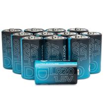 Bateria Kratos Power D Alkaline 1.5V, pacote com 12 unidades, prateleira de 10 anos