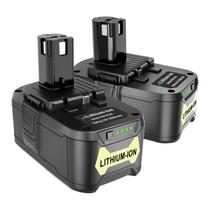 Bateria KUNLUN 18V 6.0Ah de Íon de Lítio 2 Unidades para Ryobi Bateria KUNLUN 18V 6.0Ah de Íon de Lítio 2 Unidades para Ryobi