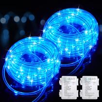 Bateria LED azul String Lights Minetom, pacote com 2 unidades, 24 m Bateria LED azul String Lights Minetom, pacote com 2 unidades, 24 m