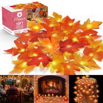 Bateria LED String Lights Moocii Fall Maple Leaf de 20 pés e 40 LED Bateria LED String Lights Moocii Fall Maple Leaf de 20 pés e 40 LED