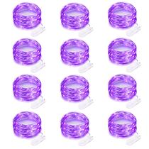 Bateria LED String Lights Yiaht Purple Halloween de 7 pés e 20