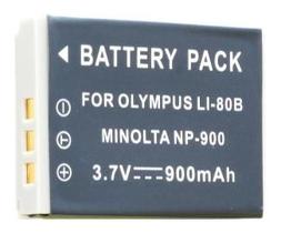 Bateria Li-80B 750mAh para câmera digital e filmadora Olympus T-100, X960