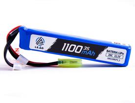 Bateria Lipo 1100mah 11.1v 3s 20c Mini Tamiya (1 Pack) Aeg M4 Rossi Qgk