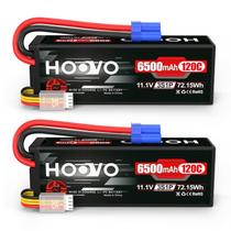 Bateria Lipo HOOVO 3S 11.1V 6500mAh 120C com plugue EC5 (2 pacotes)