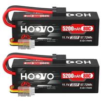Bateria Lipo HOOVO 3S 11,1 V 5200 mAh 80C com plugue TR (2 pacotes)